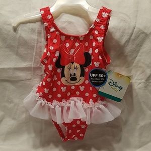 Minnie Mouse Swimsuit  Size 3/6 months